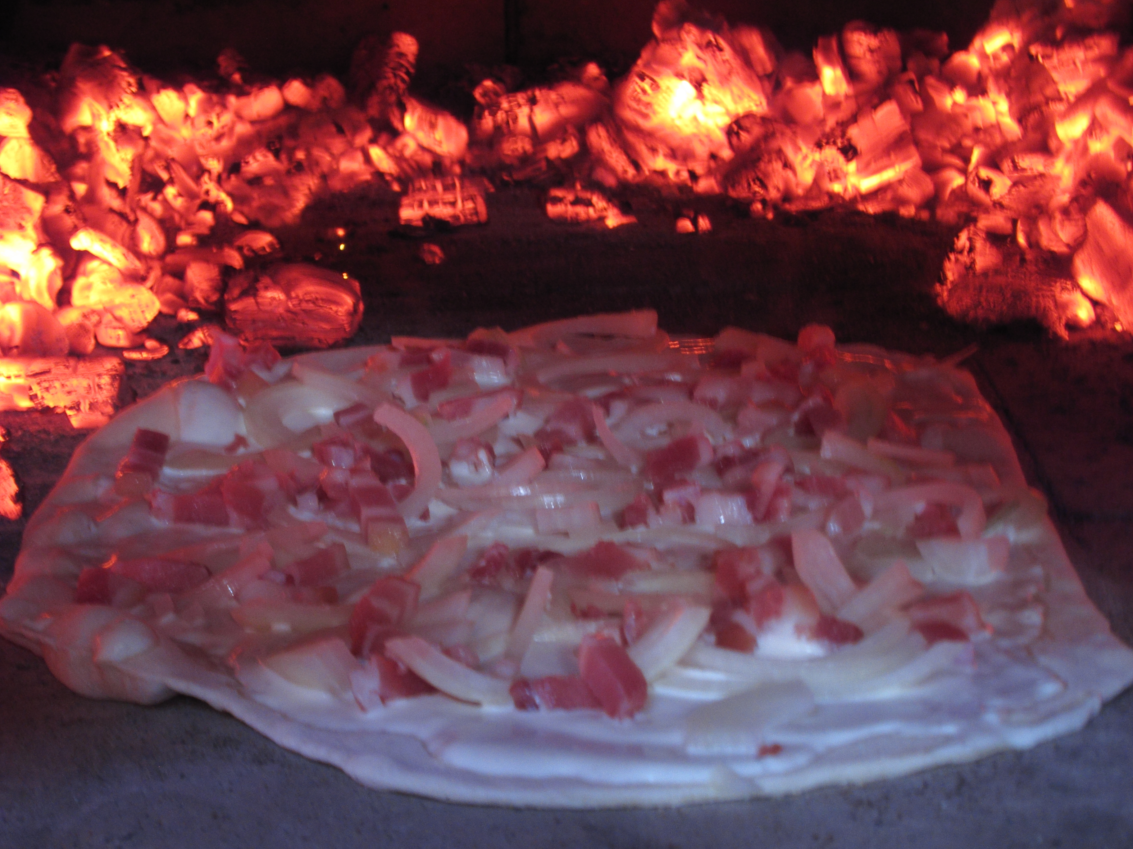 Flammkuchen im Ofen