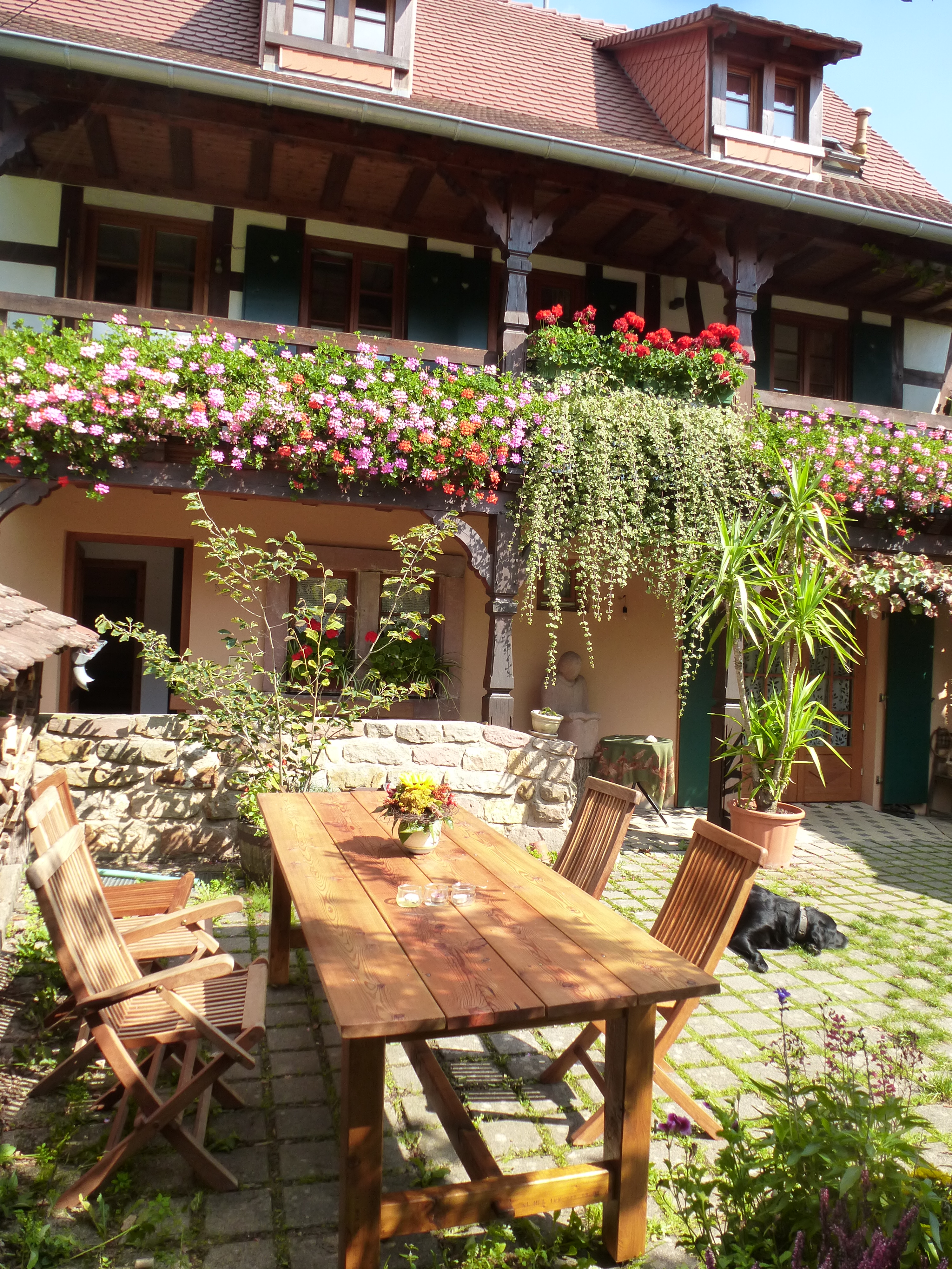 Blick vom Hof auf das Haus